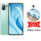 Защитное стекло для экрана и объектива камеры Xiaomi Mi 11 lite 5G, Mi11 Lite, Xiaomi11, 2 в 1