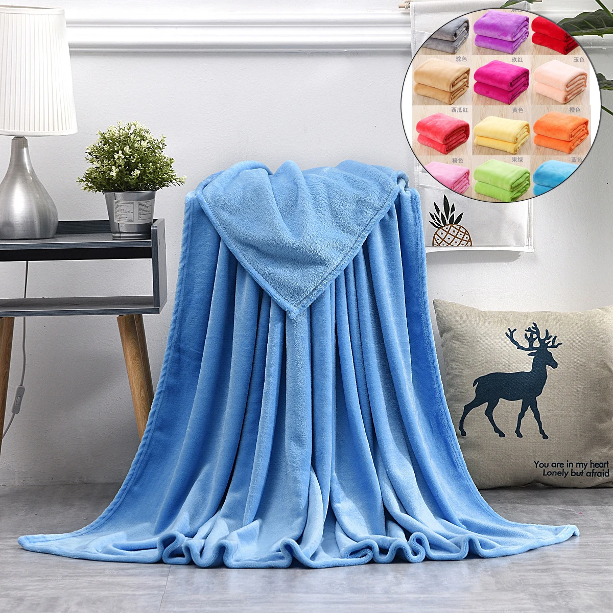 

Coral Fleece Blanket Bedroom Bed Sofa Velvet Quilt Adult Bebe Warm Furry Comforter Autumn Winter Single Manta Polar 200*230cm