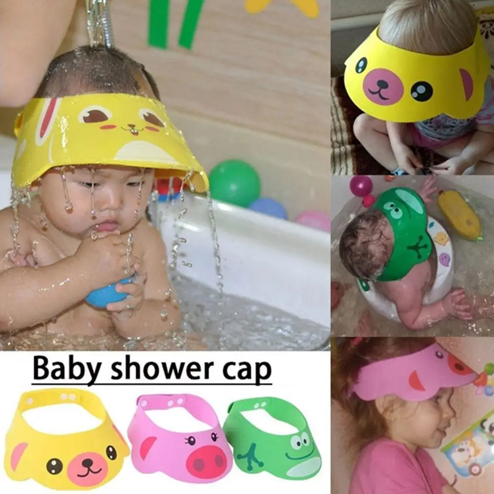 

Baby Kids Cap Baby Shower Cap Baby Bath Cap Shampoo Kids Protect Bathing Hat Bath Hair Shield Hat Visor Eyes Bath Cap Wash