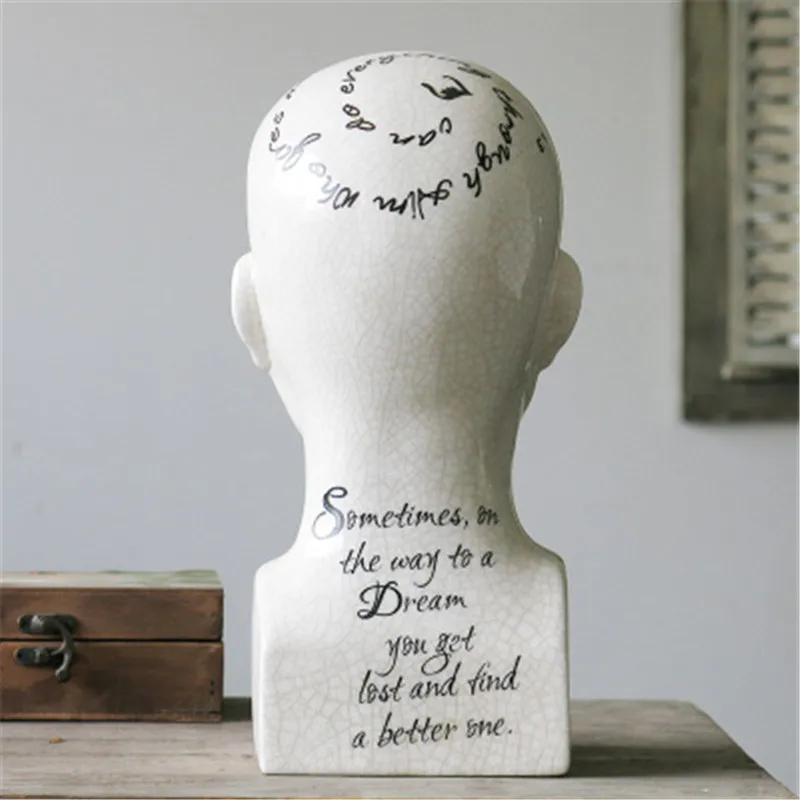 

The Thinker Le Penseur Ceramics Half-length Portrait Statue Arts Creative Home Living Room Desktop Decoration Art&Craft X5164