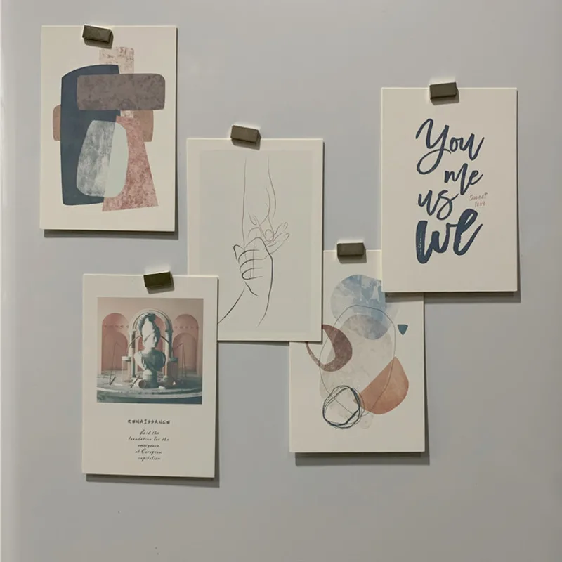 Ins Ретро абстрактная живопись декоративная открытка маленький постер Diy фоновая