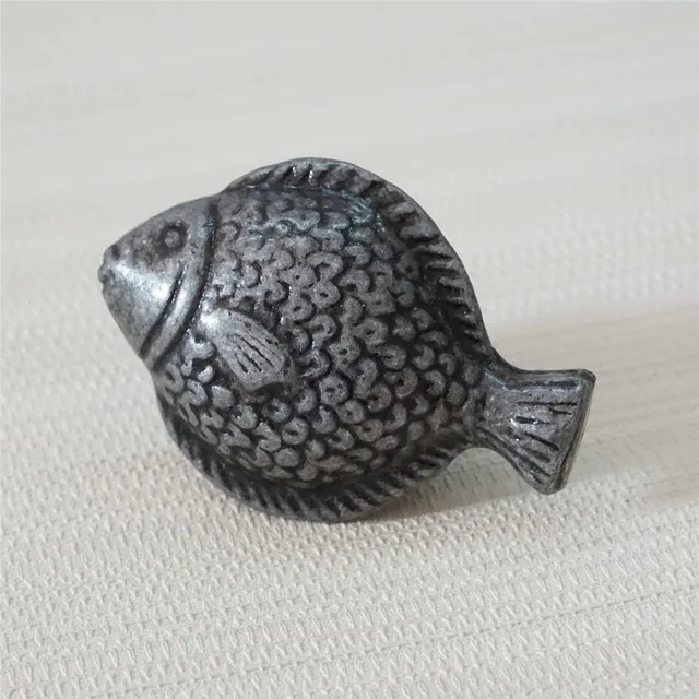 

Ручки для шкафов морская звезда рыбка овечка оловянные античное серебро