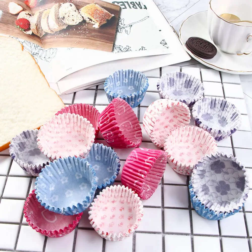 

100Pcs Cake Paper Baking Cup Liner Muffin Cake Elegant Cake Box Support Reduction Cost Wholesale