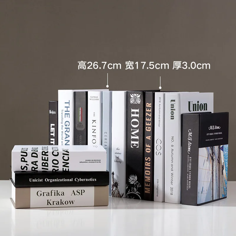 

Fake Book Ornaments Simple Modern English Decoration Props Book Model Coffee Shop Hotel Study Soft-fitting Props Book Model