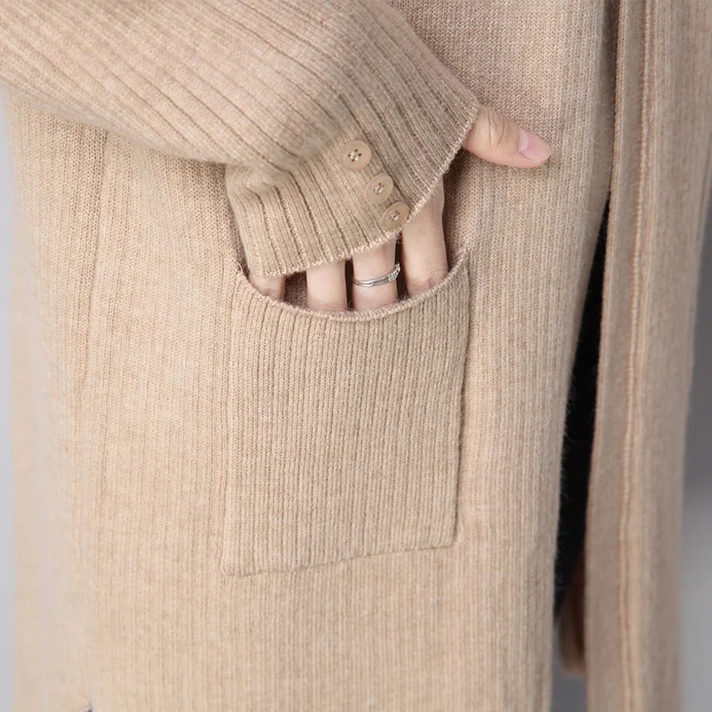 Свитер куртка для женщин 2019 весна и осень длинный рукав вязаный свитер кардиган