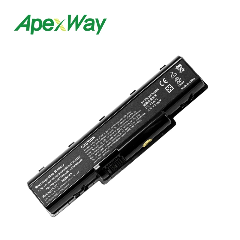 Apexway battery for Acer Aspire 5734Z 5735 5735Z 5737Z 5738 5738DG 5738DZG 5738G 5738PZG 5738Z AS09A71 BT.00604.022 BT.00604.023 |