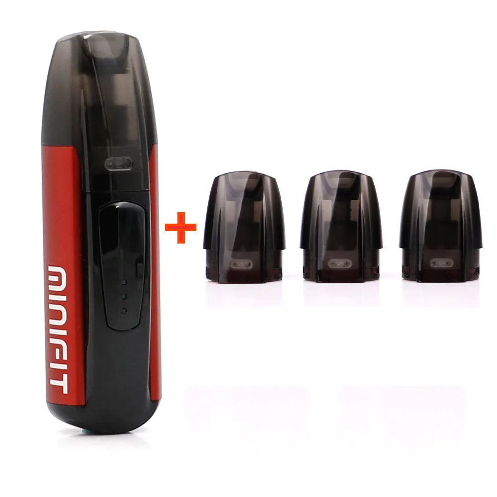 Justfog minifit стартовый набор 370 мАч vape мини стартовый набор и новейший Minifit керамический Pod 1,5 мл емкость Pod электронная сигарета vape комплект - Цвет: red and normal pod