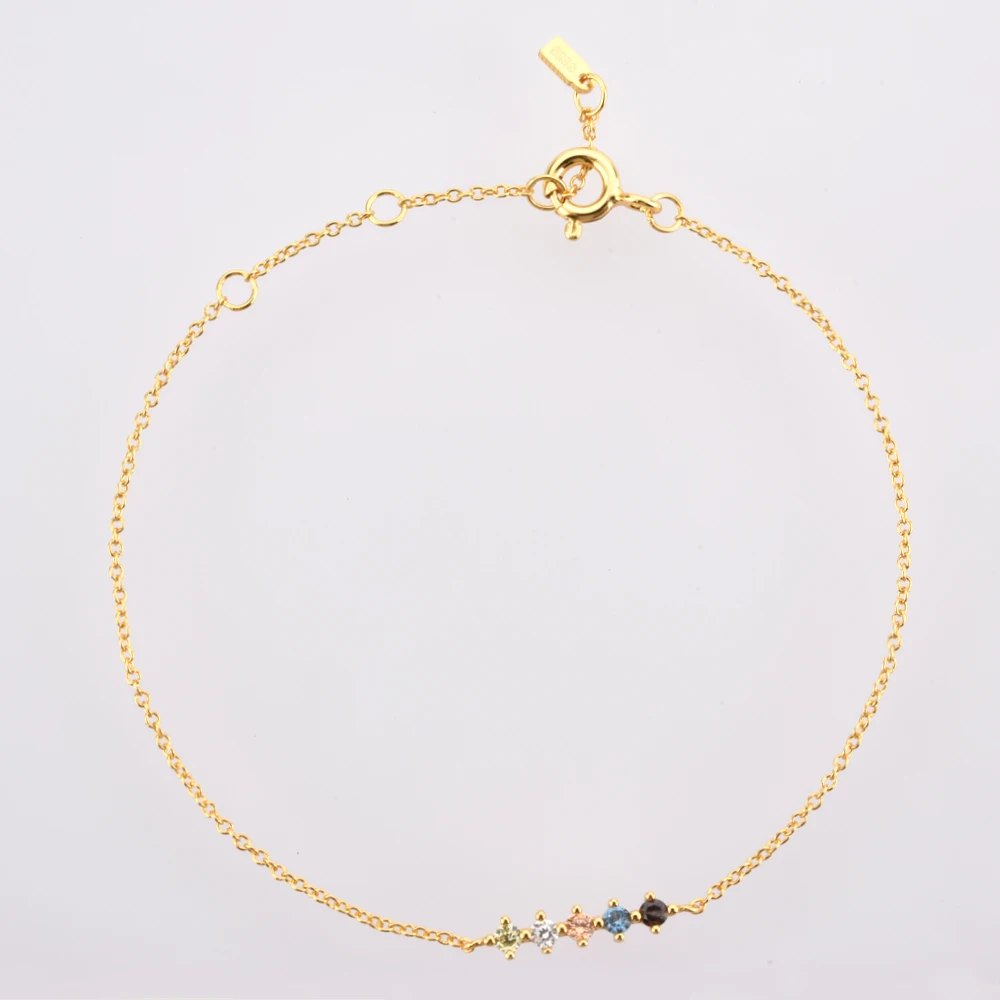 Женский браслет-цепочка из серебра 2021 пробы с цирконами | Украшения и аксессуары