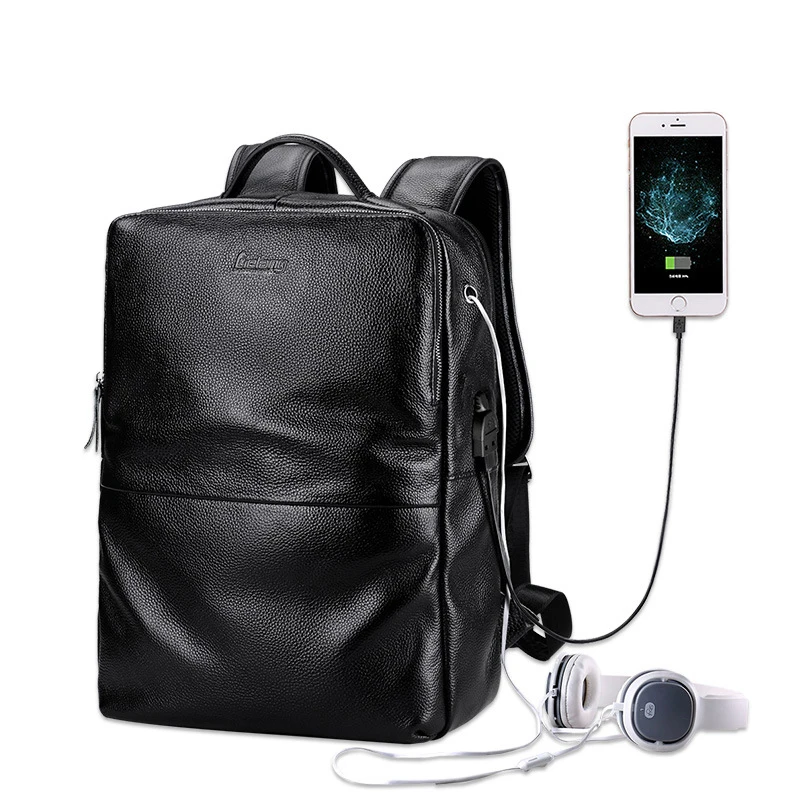 

Рюкзак мужской, из натуральной кожи, для ноутбука, 100%