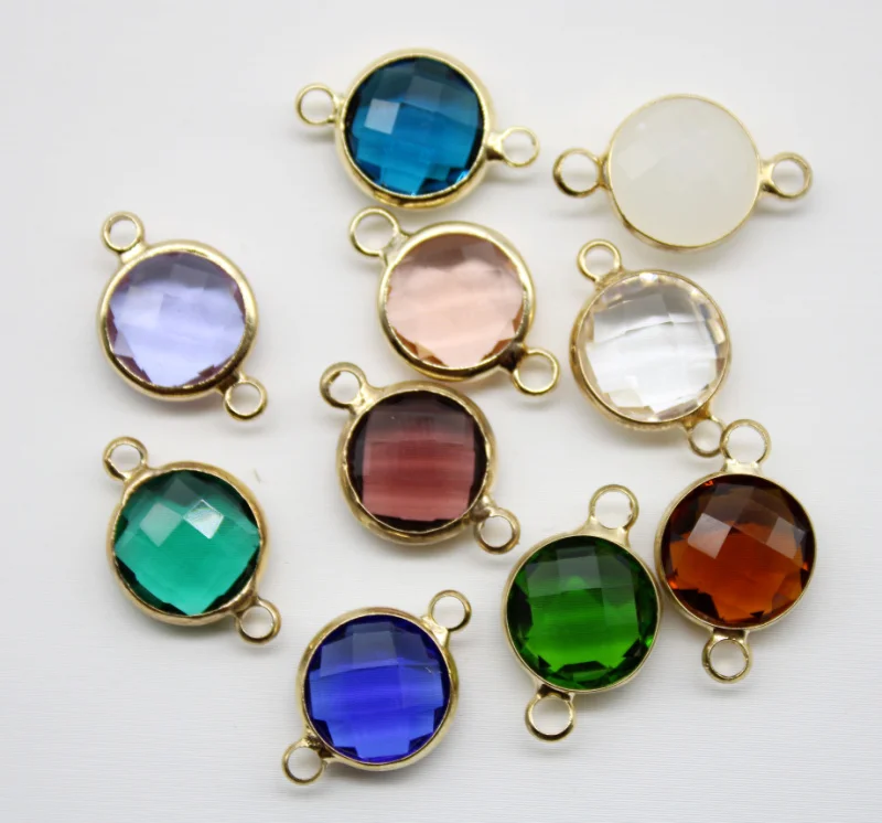 10 шт. Смесь натуральных камней кристаллический кварц Подвески соединители