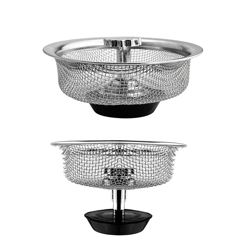 1pc Stainless Steel Sink Strainer Waste Disposer Outfall Filter Hair Sewer Kitchen Bathroom Tool | Обустройство дома