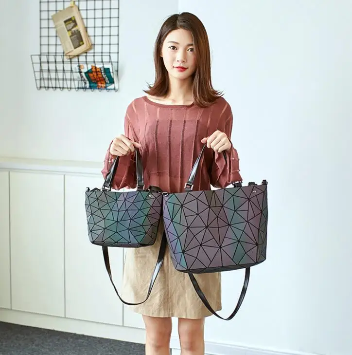 Роскошные сумки женские дизайнерские голограммы лазерные простые складные