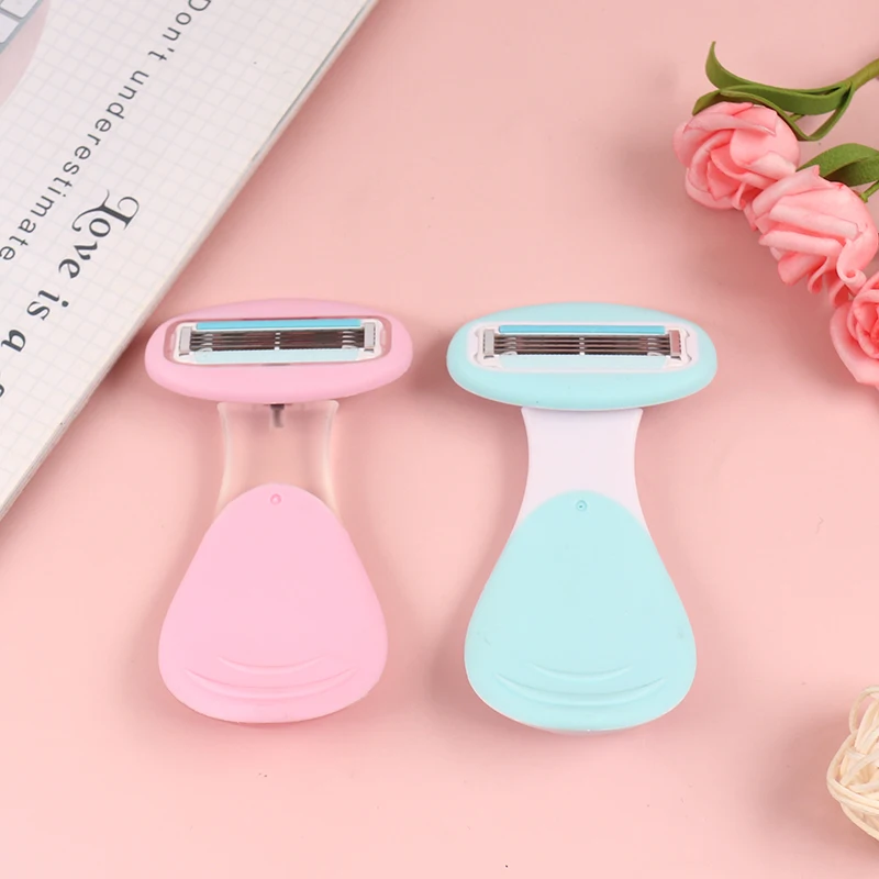 

4-layer Safety Razor Blade Women Razor Whole Body Hair Removal Facial Shaver With A Travel Razor Case