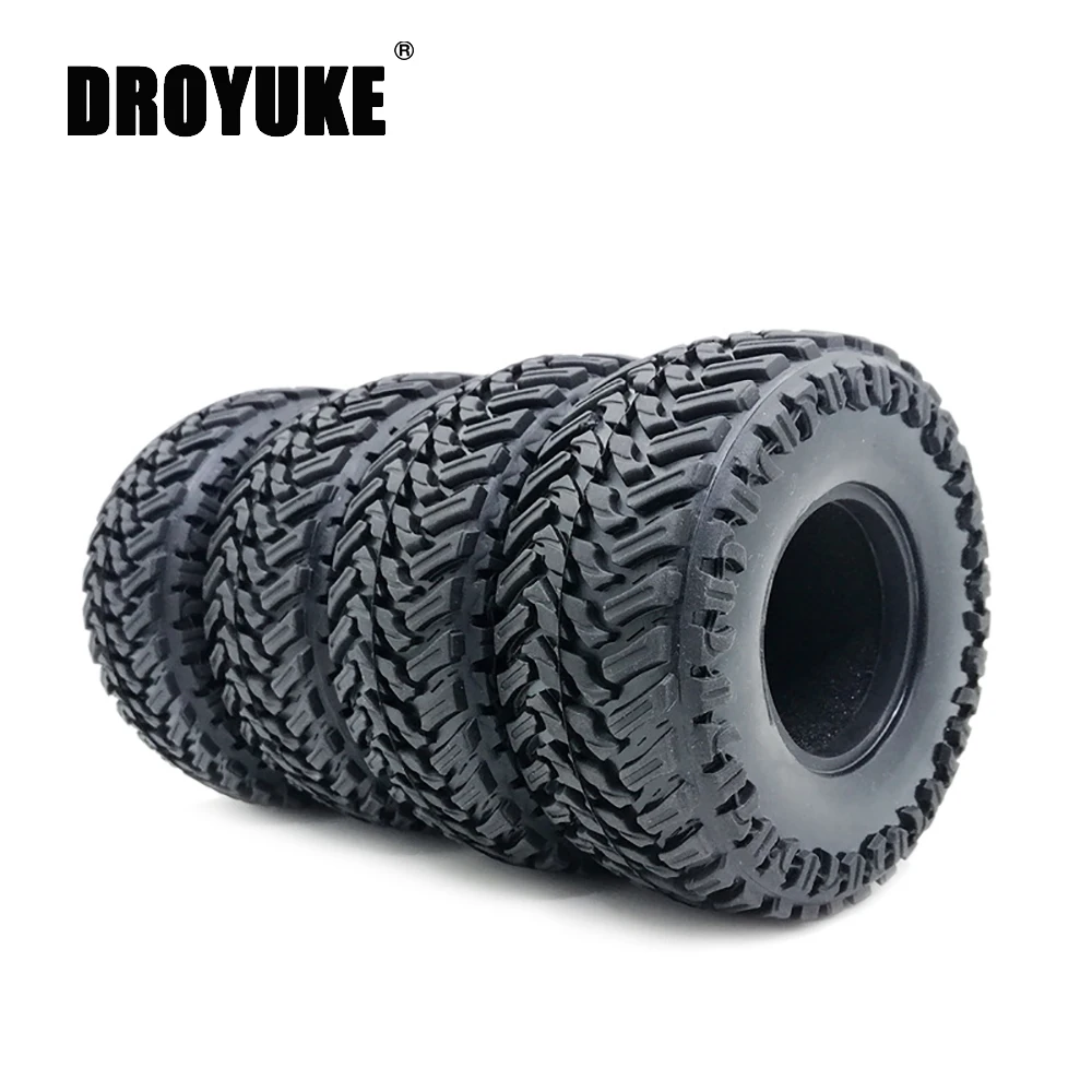 

Droyuke 4PCS 107mm Rubber 1.9 Inch Wheel Tire Tyre for 1:10 RC Crawler Car Axial SCX10 90046 D90 Traxxas TRX4 TRX6