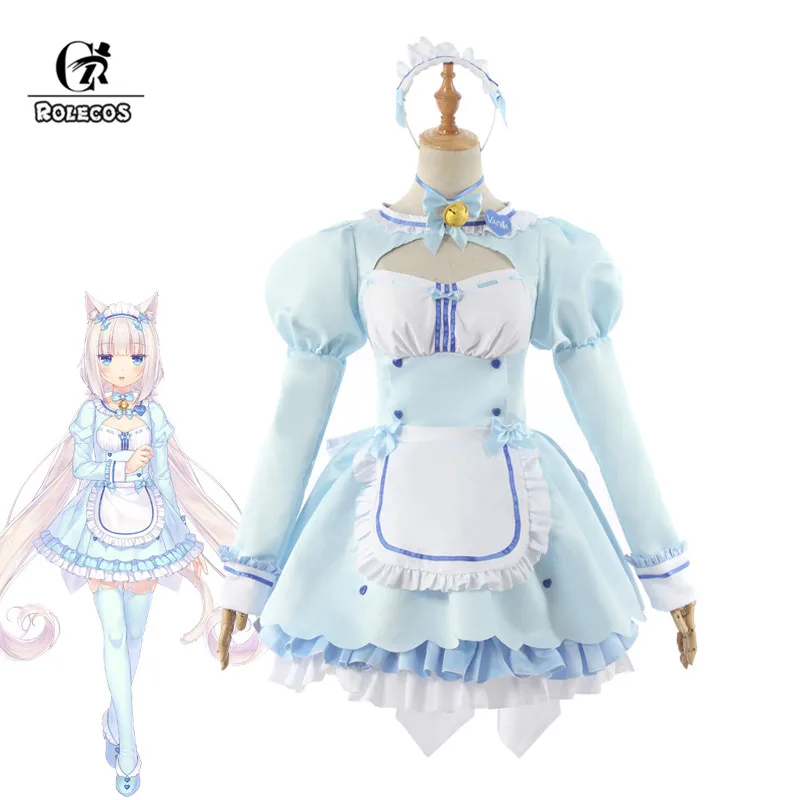 Костюм для косплея ROLECOS Nekopara Chocola ванильный костюм горничная платье кошка Neko