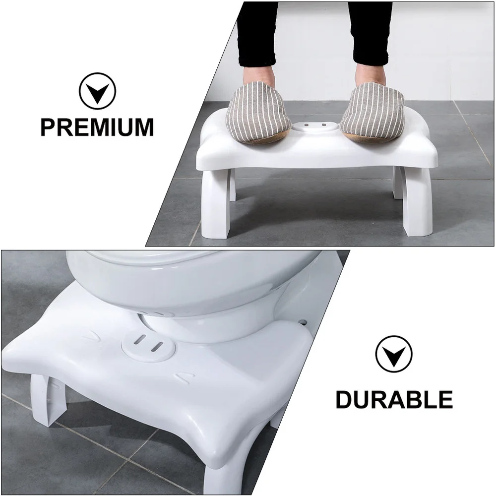 

1Pc Anti-slip Kids Toilet Chair Heighten Squatting Stool Home Supply (White)