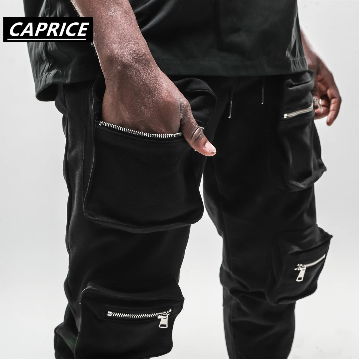 Брюки-султанки мужские с передним карманом рваные спортивные штаны-карго в стиле