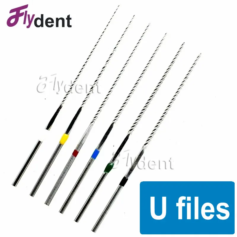 6pcs/box Dental U files Endodontic woodpecker tip ltrasonic optional Used for Root canal cleaning Fit Woodpecker free shipping