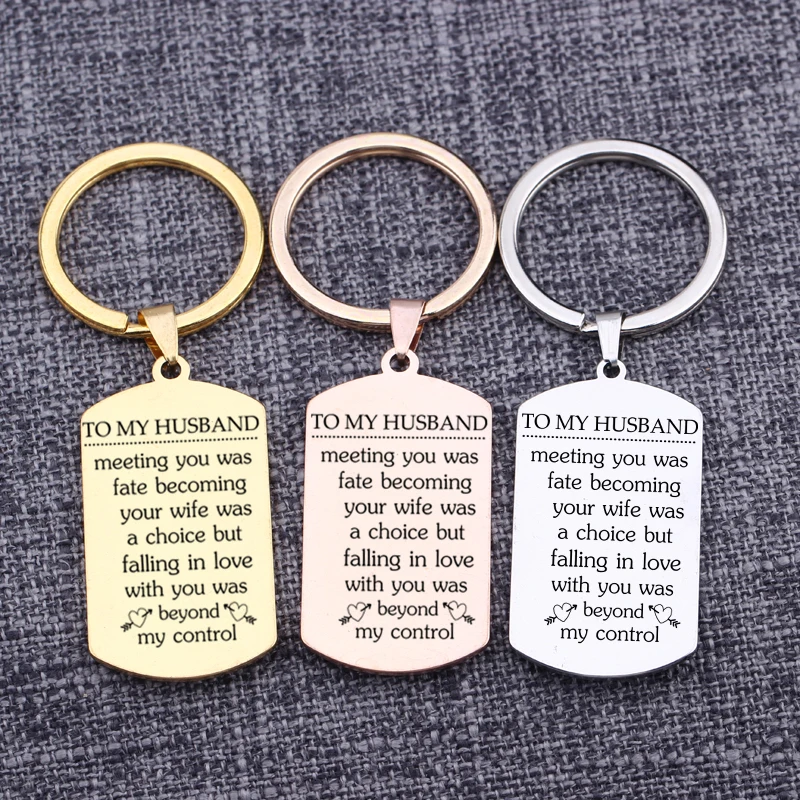 Porte Clef Keepsake Llaveros мужские подвески в виде собачьей бирки для моего мужа ювелирные