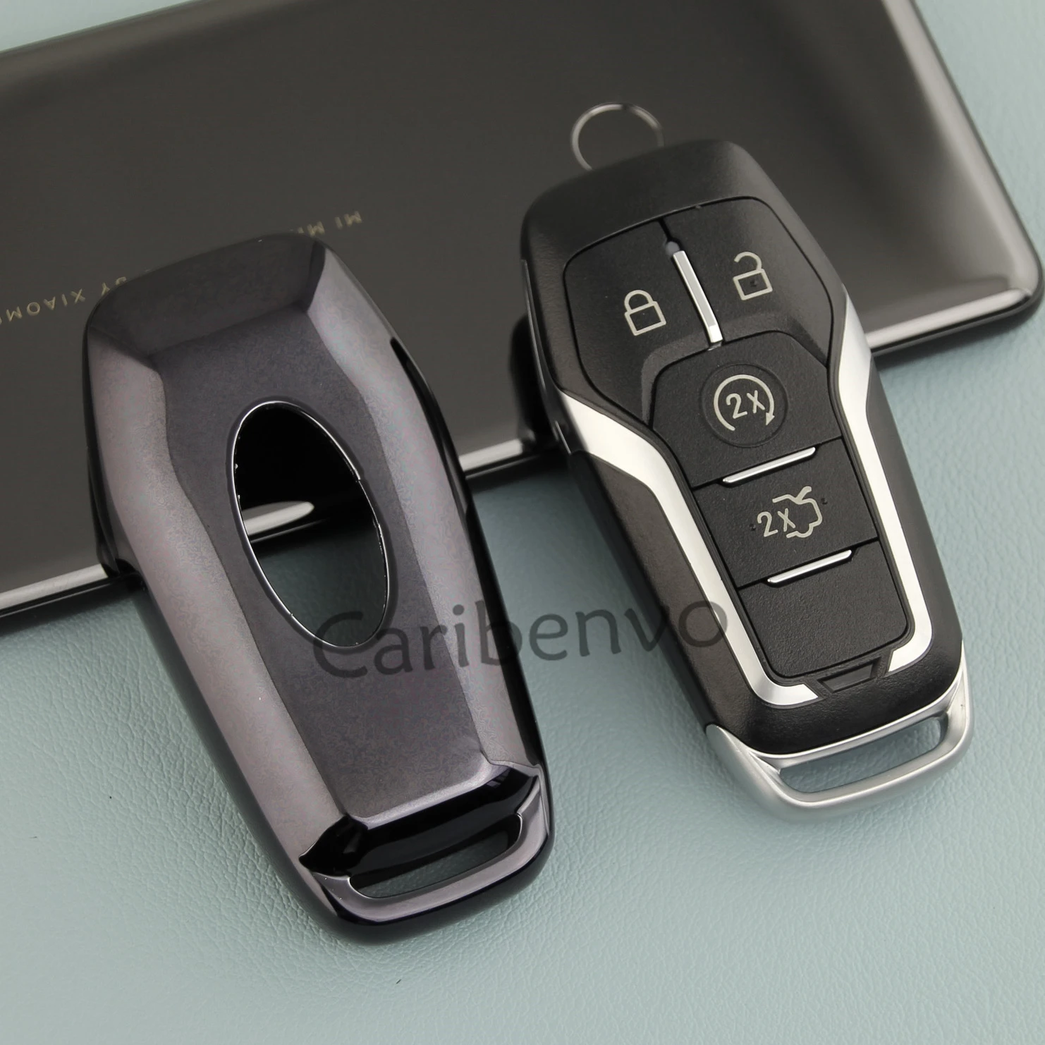 Черный автомобильный чехол для ключей с держателем аксессуары предыдущего Ford