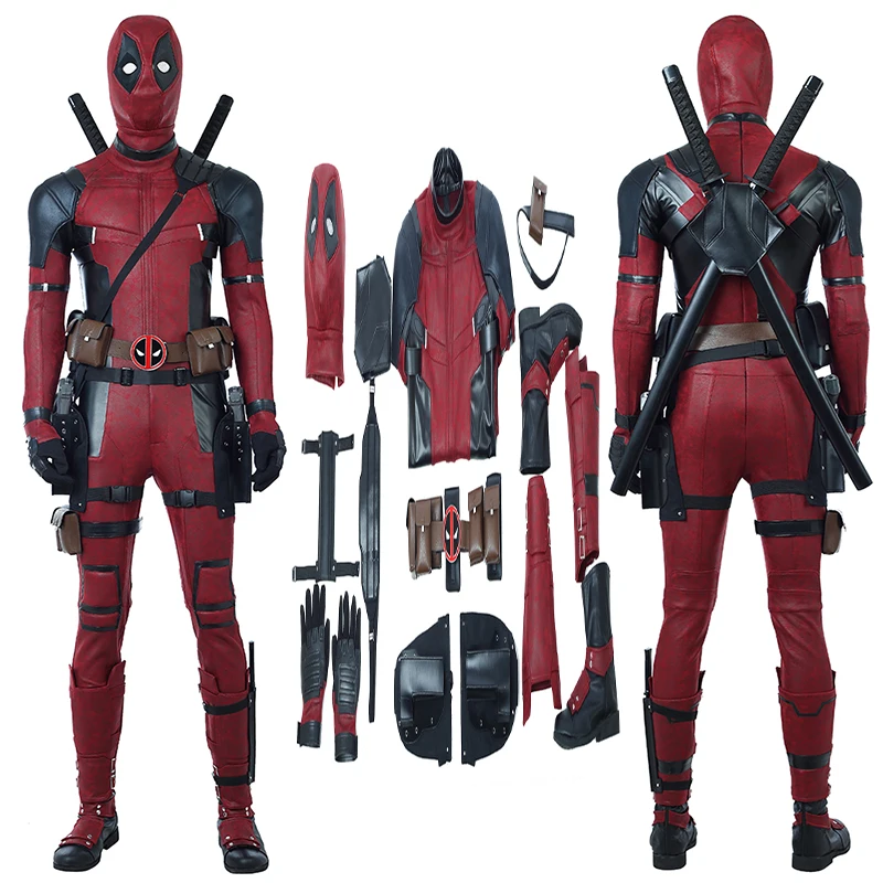 Костюм для косплея из фильма Дэдпул 2 красный костюм Уэйда Уилсона искусственной