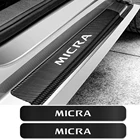 4 шт. для Nissan Micra двери автомобиля Накладка порога наклейки и устойчивая к царапинам протектор Авто Углеродные волоконные наклейки автомобиля Тюнинг аксессуары