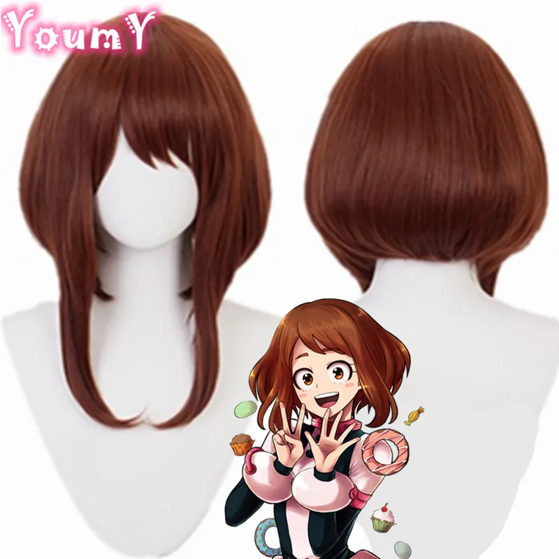 Парик очако урарака из м/ф Моя геройская Академия термостойкие синтетические