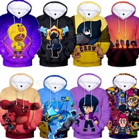 anime amber buzz sandy colt nita kids game cartoon hoodies printed clothes for child boy girl crow hoodie 3d print sweatshirts