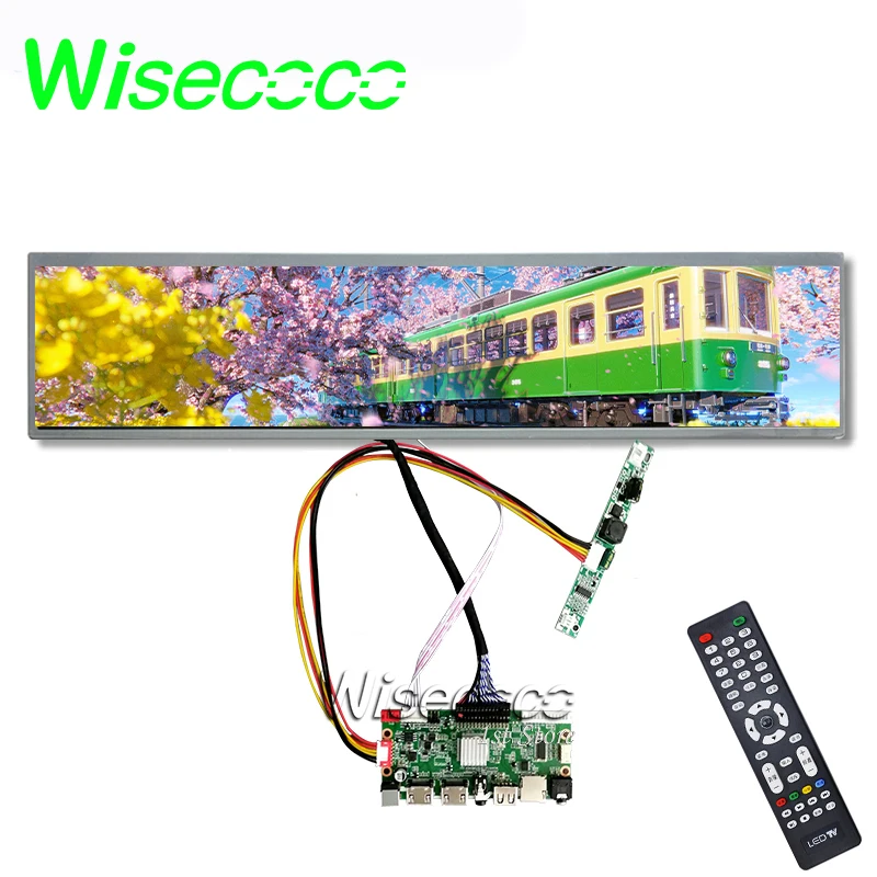ЖК-панель Wisecoco диагональю 24 дюйма для супермаркетов 1920*360 с IPS-экраном и углом