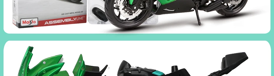 Maisto 1:12 Масштаб мотоцикл модель комплект игрушечный ниндзя ZX-14R в сборе двигатель велосипед строительные наборы Коллекция Игрушки для мальчиков