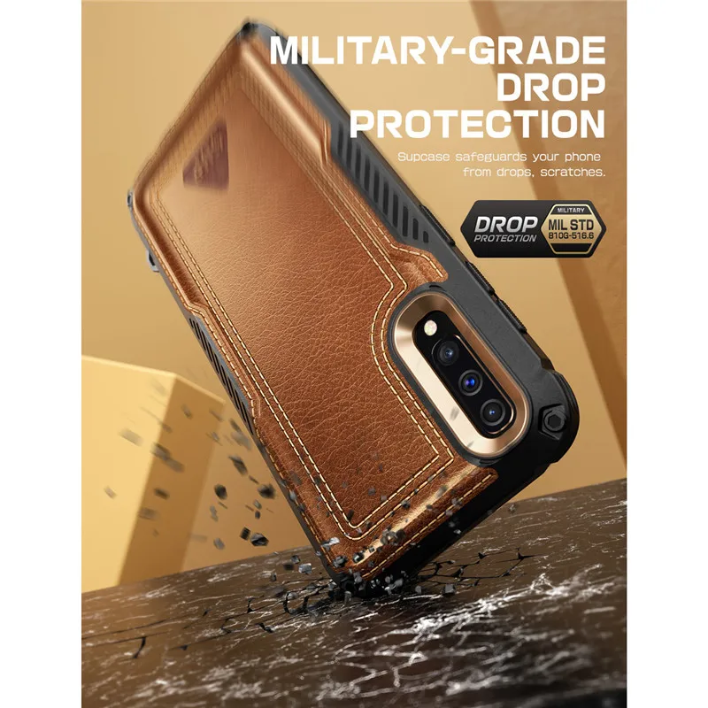 for samsung galaxy a50a30s case 2019 supcase ub royal full body rugged faux leather cover case with built in screen protector free global shipping