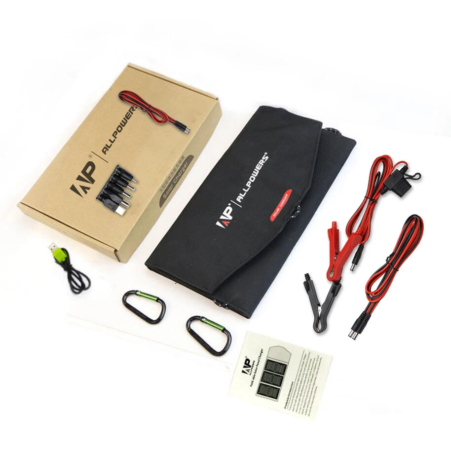 Портативное зарядное устройство на солнечной батарее ALLPOWERS складной внешний