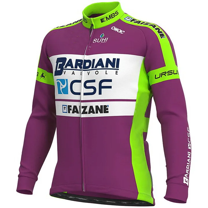 

Winter Fleece Thermal Only Cycling Jerseys 2020 BARDIANI CSF FAIZANE TEAM Long Sleeve Men Bike Wear Cycling Clothing
