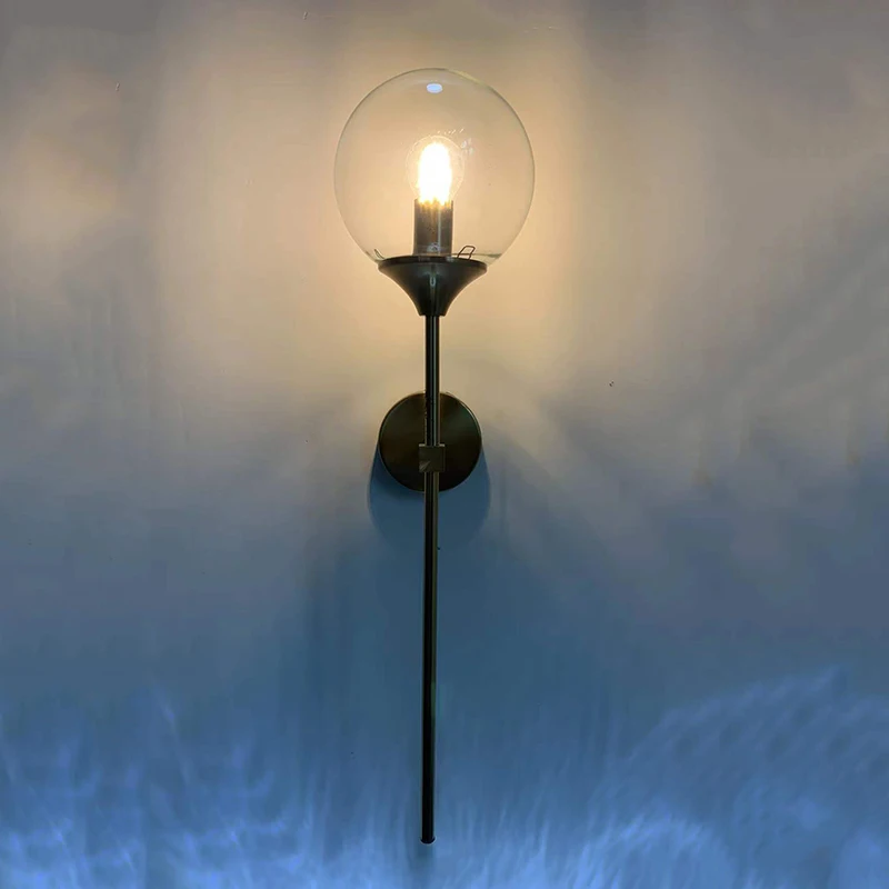 

Modern Wall Lamp Lighting Nordic LOFT Glass Ball LED Wall Lights Fixtures Beside Bedroom Wandlamp Bathroom Mirror Stair Light