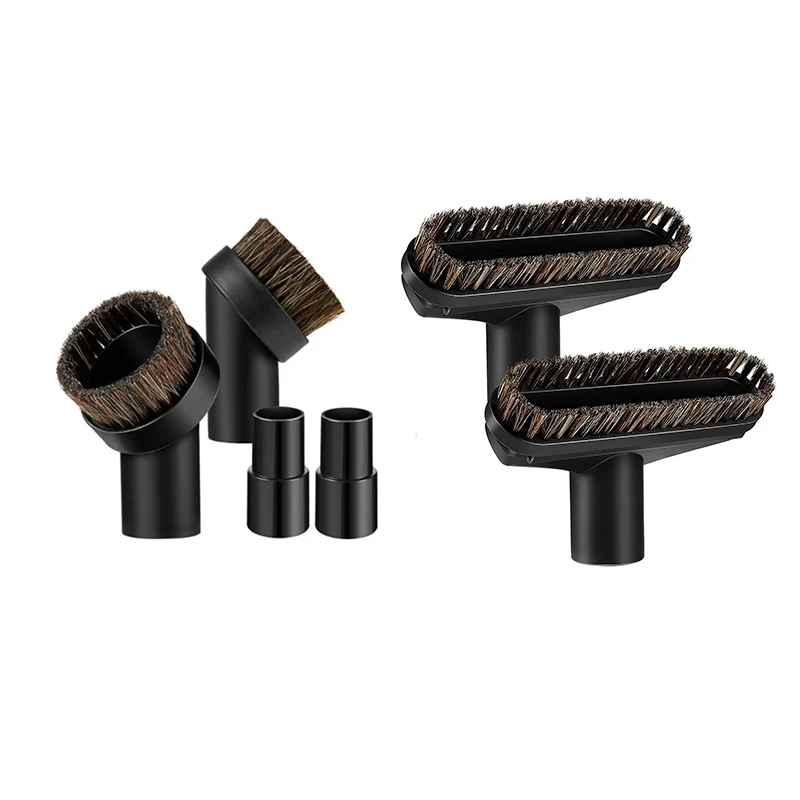 1 Сет Мягкая щетина Чистящая насадка для пылесоса черная и 2 шт 1,25-дюймовая квадратная щетина для удаления пыли.