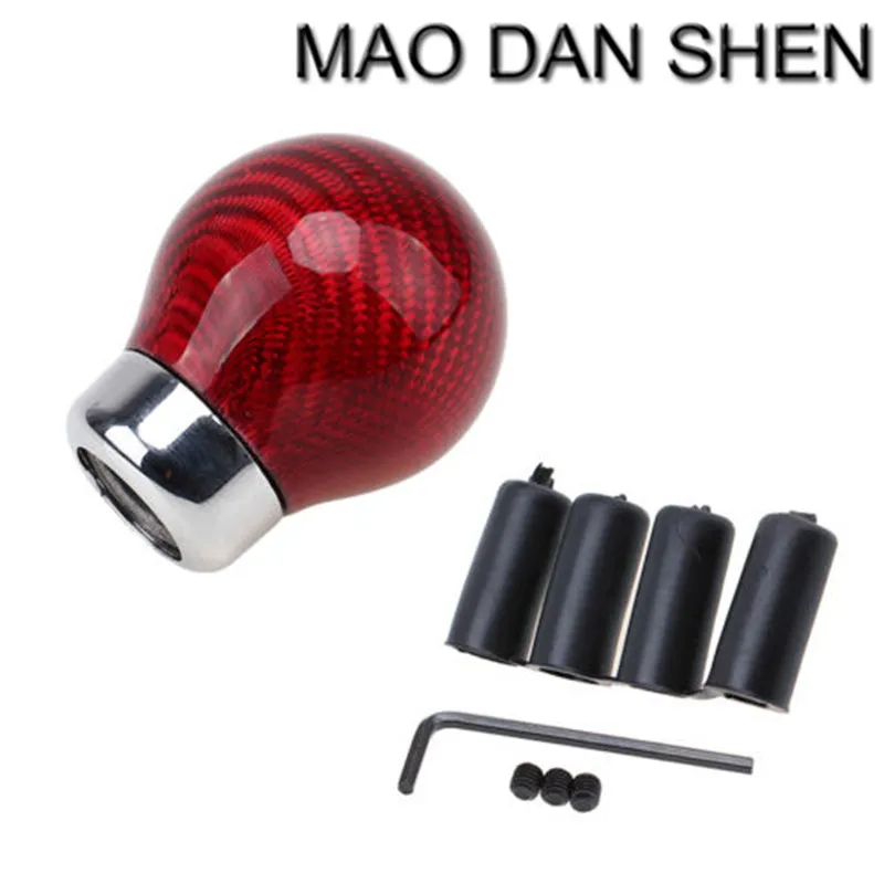 2018 Авто Стиль углеродного волокна мяч круглой формы ручка переключения рулевого