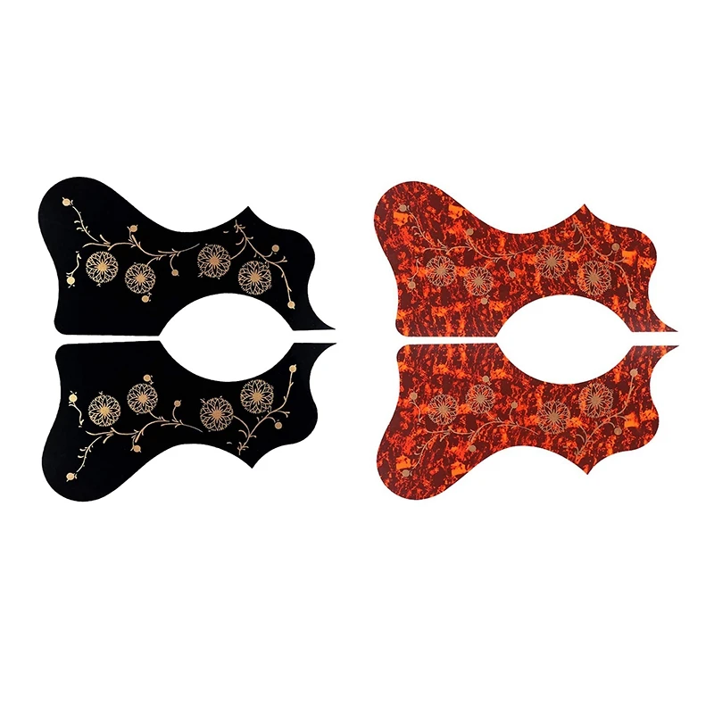 

2 пары 41 дюймов Акустическая гитара Палочки защита против царапин Запчасти лево/правосторонний, черные и коричневые