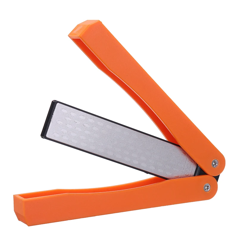 

New Double Sided Folding Diamond File Sharpener Scissors Tool Sharpening Stone Kitchen Knives Accessories