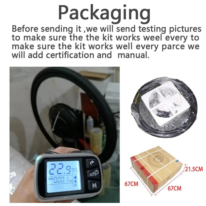 

EU Stock APP Control Imortor Ebike Kit 36V 350W Front Wheel Hub Motor 7.2AH Battery 40km/h Intelligent Electric Bike Conversion