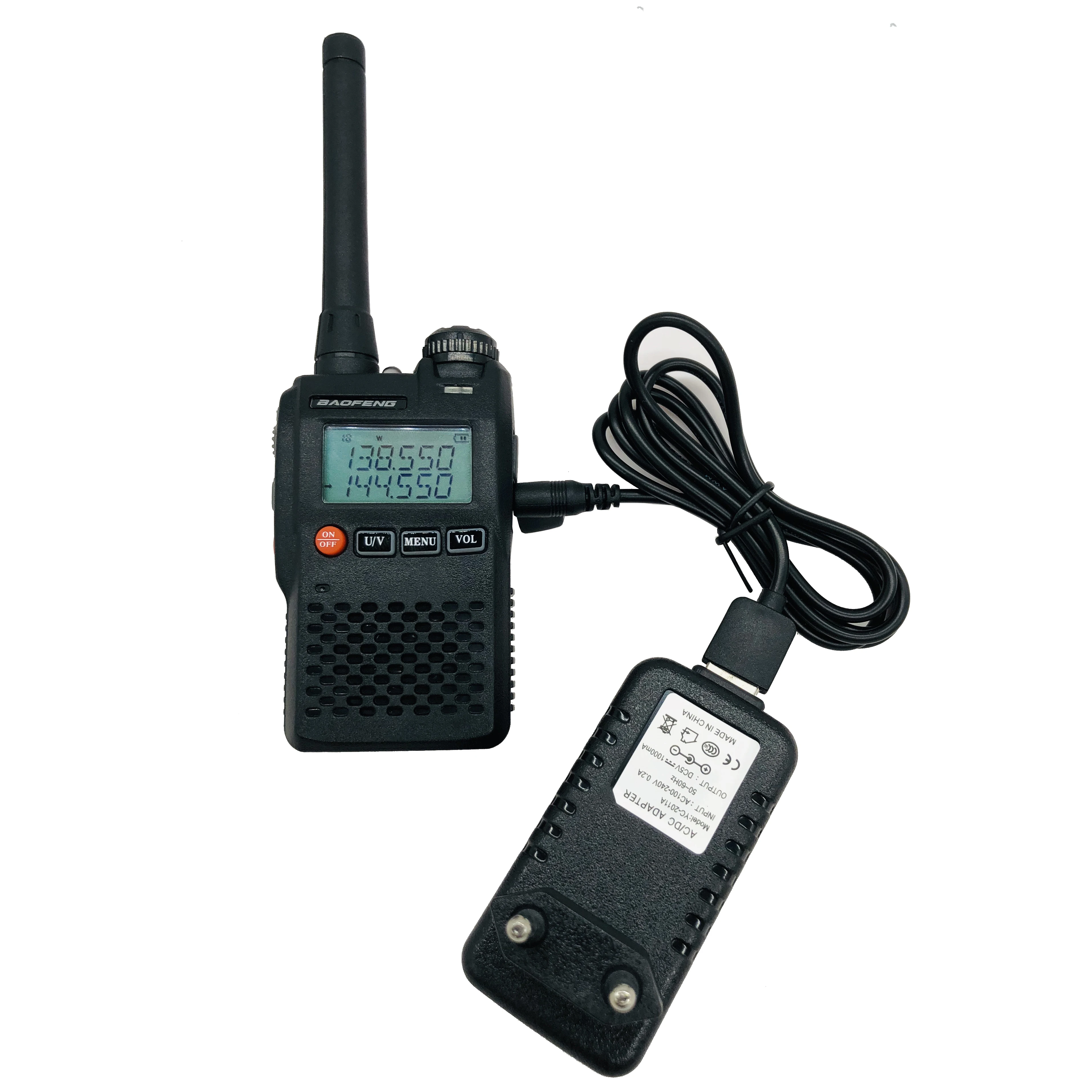 UV-3R Baofeng рация Двухдиапазонная UHF/VHF приемопередатчик 99 каналов двухстороннее
