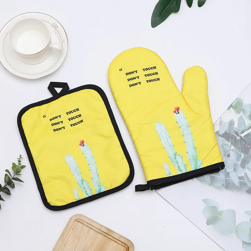 Микроволновая перчатка Potholder формы для выпечки хлопчатобумажная прихватка Potholder коврик для барбекю кухни - Цвет: 3