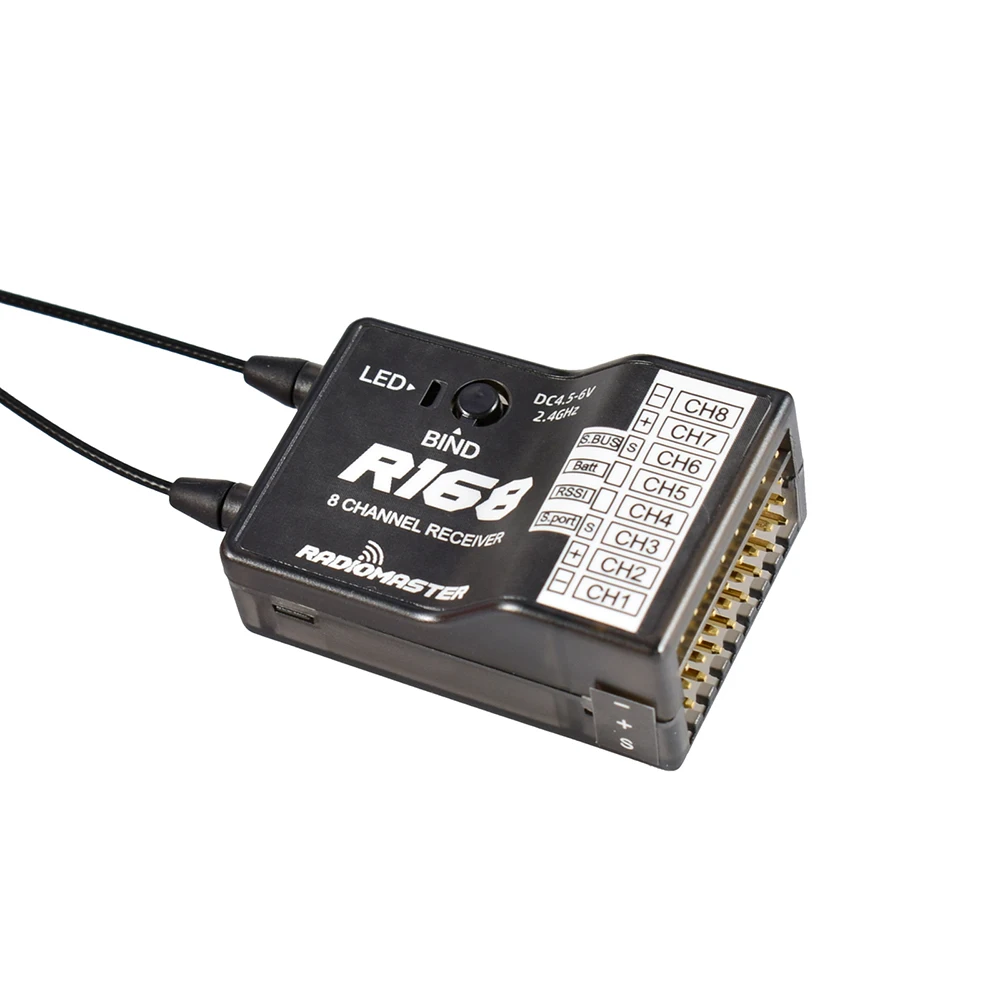 RadioMaster-receptor Nano R81, R84, R86, R86C, R88, R161, R168, 2,4 GHz, m&aacute;s de 1KM, Compatible con FrSky D8, TX16S, RSSI-5