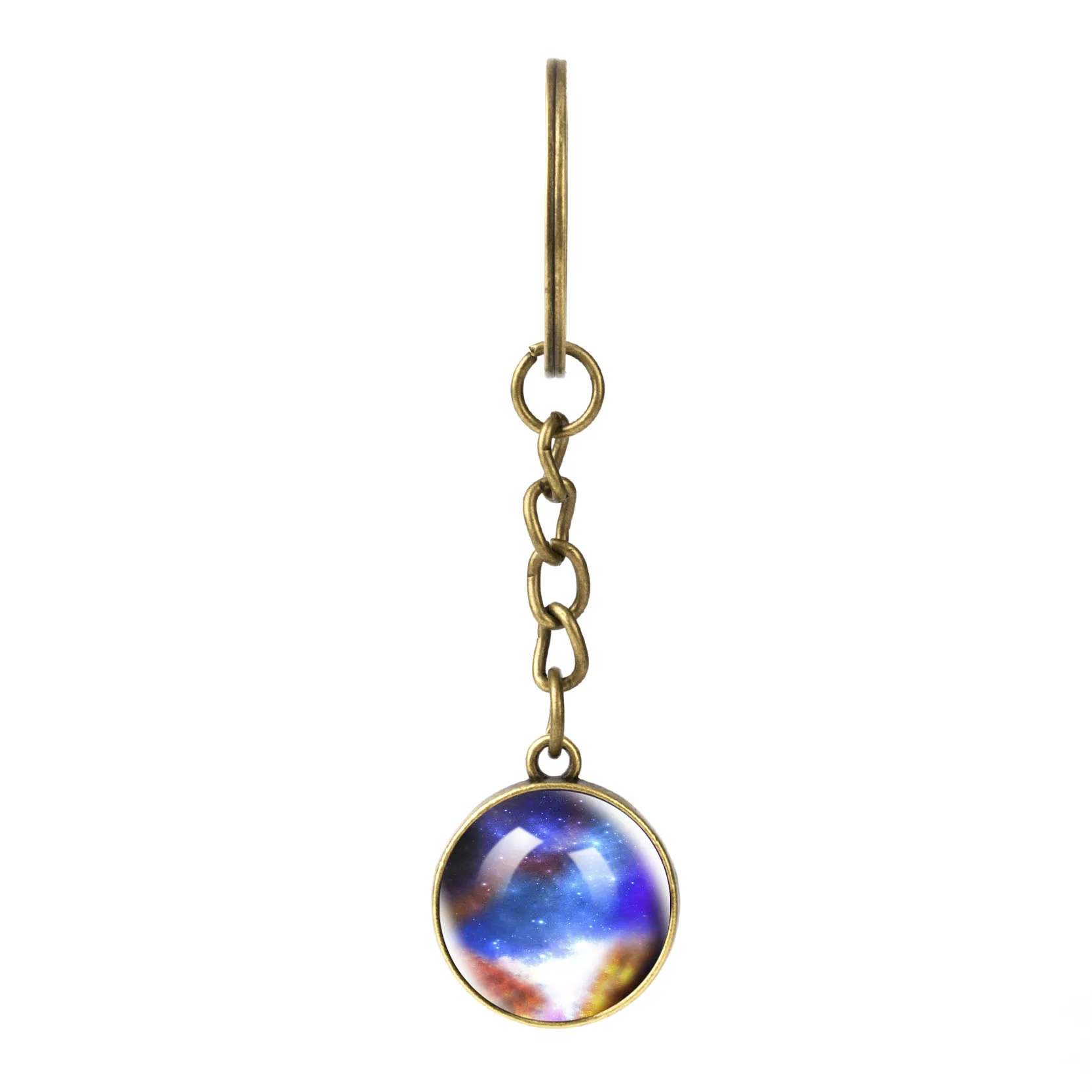 2019 брелок для автомобиля Galaxy Nebula Universe Charm двухсторонний стеклянный шар мужчин и