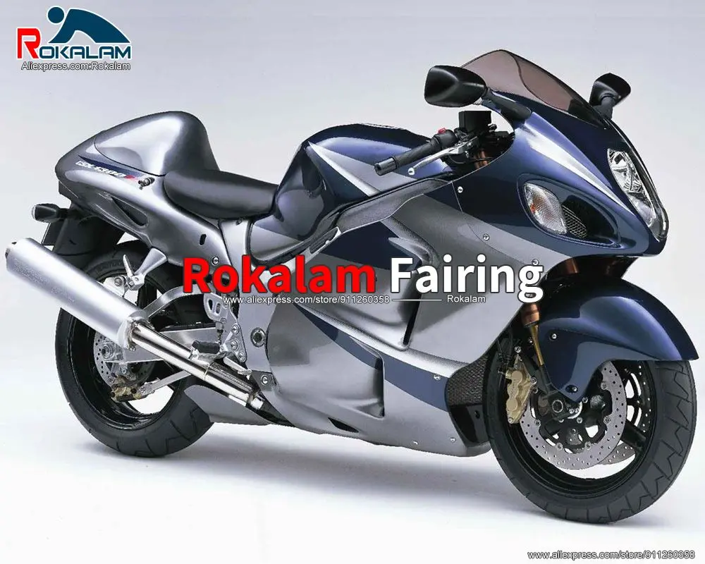 

Aftermarket Fairing For Suzuki GSXR1300 Hayabusa 1999 2007 GSXR-1300 99-07 Blue Silver Motorcycle Bodywork (Injection Molding)