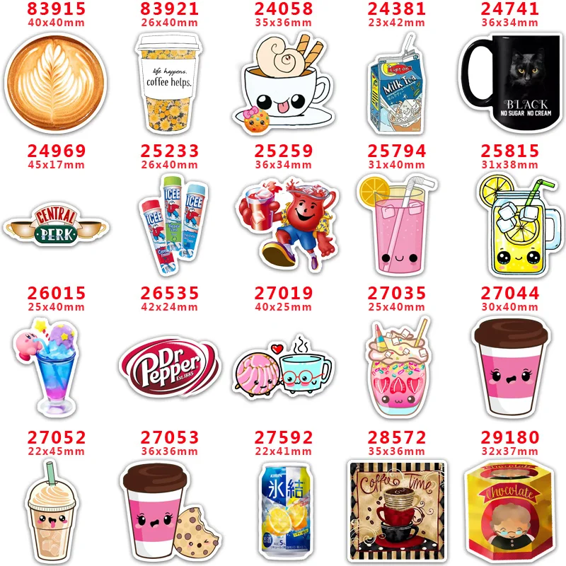 

Товары для рукоделия «сделай сам», аксессуары для шитья, форма из плоских смол с рисунком мультяшных напитков, 30 шт. PR-24058