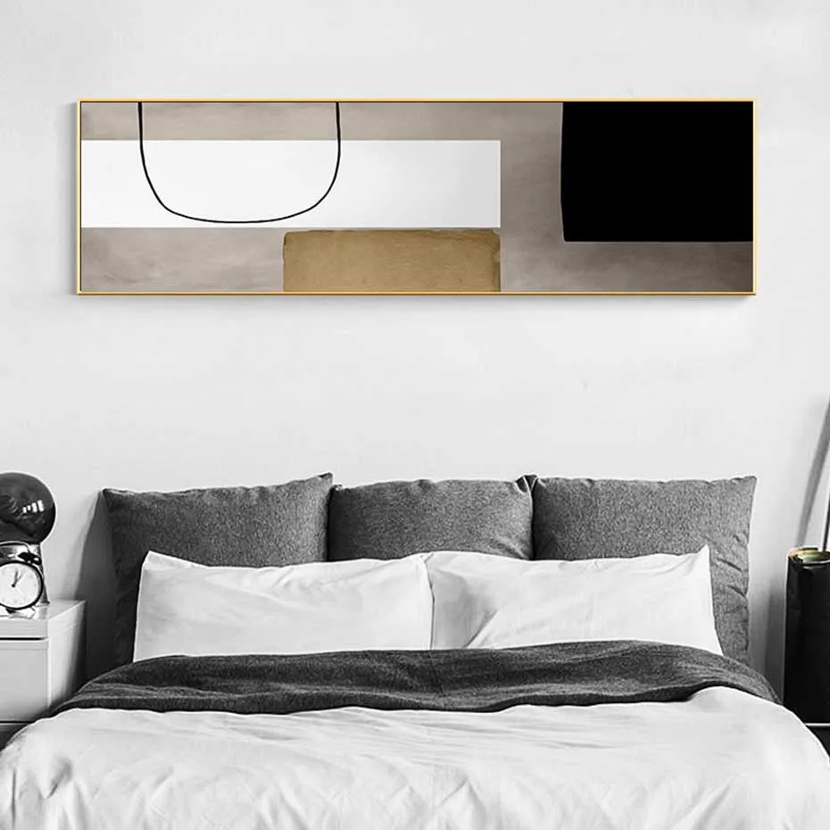 Винтажные абстрактные геометрические цветные блочные картины постеры печатные