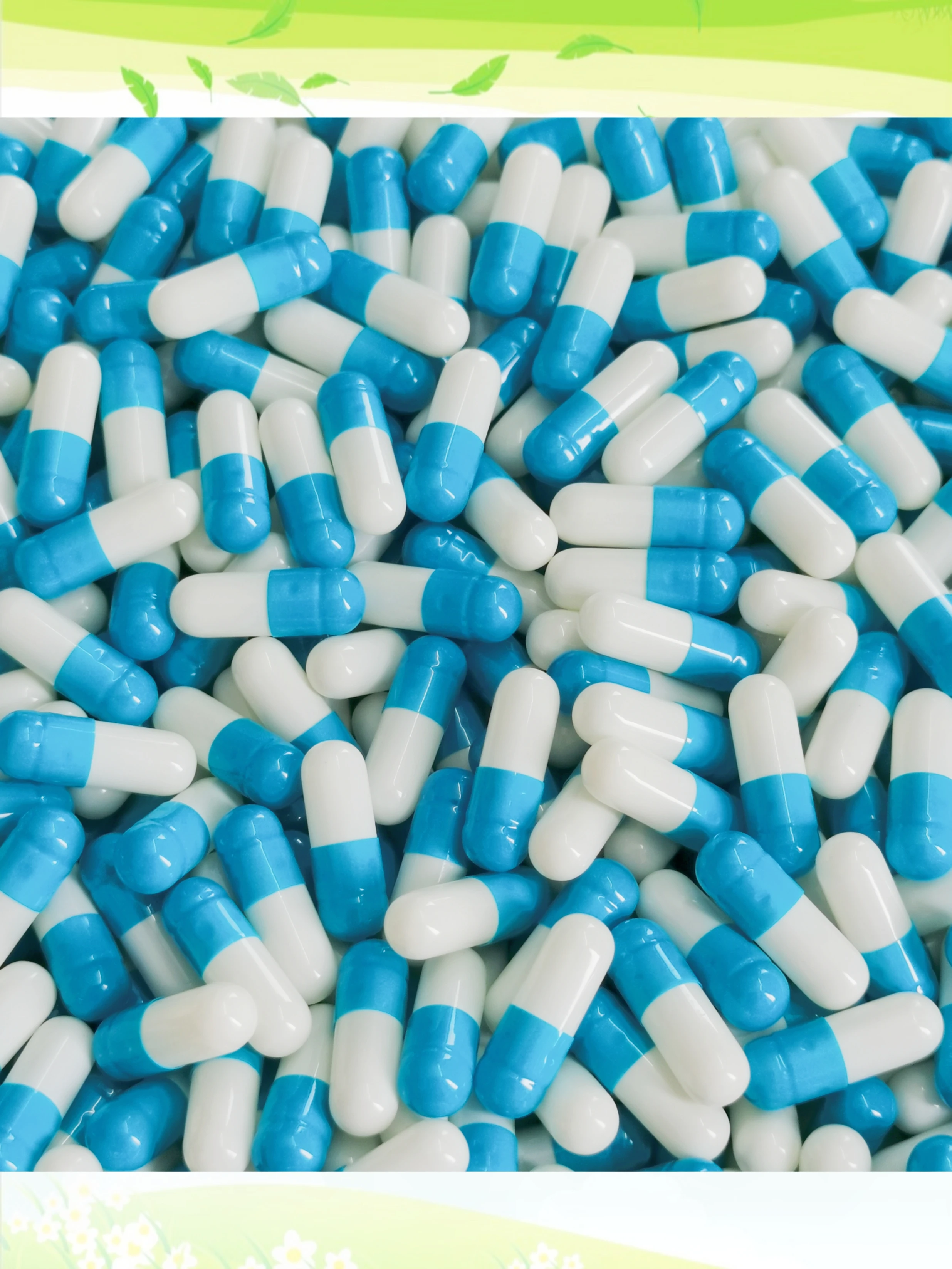 4 #2000 шт.! Сине-белые капсулы размера твердые желатиновые пустые 4! (доступны