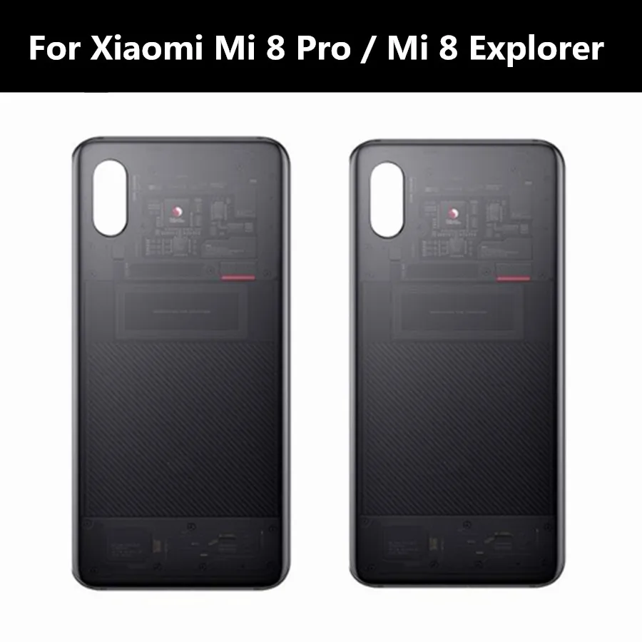 Enlarge For Xiaomi Mi 8 Explorer Battery Cover mi8 pro Back Glass Rear Housing Door case Replacement For Xiaomi Mi 8 Pro