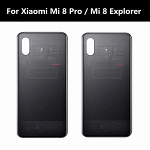 for xiaomi mi 8 explorer battery cover mi8 pro back glass rear housing door case replacement for xiaomi mi 8 pro free global shipping