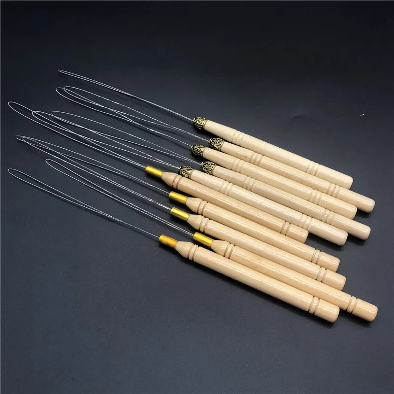 3 шт. иглы из нержавеющей стали с деревянной ручкой|Швейные инструменты и